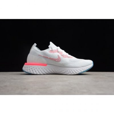 Nike Bayan Epic React Flyknit Beyaz / Pembe Koşu Ayakkabısı Türkiye - UMDV15O9